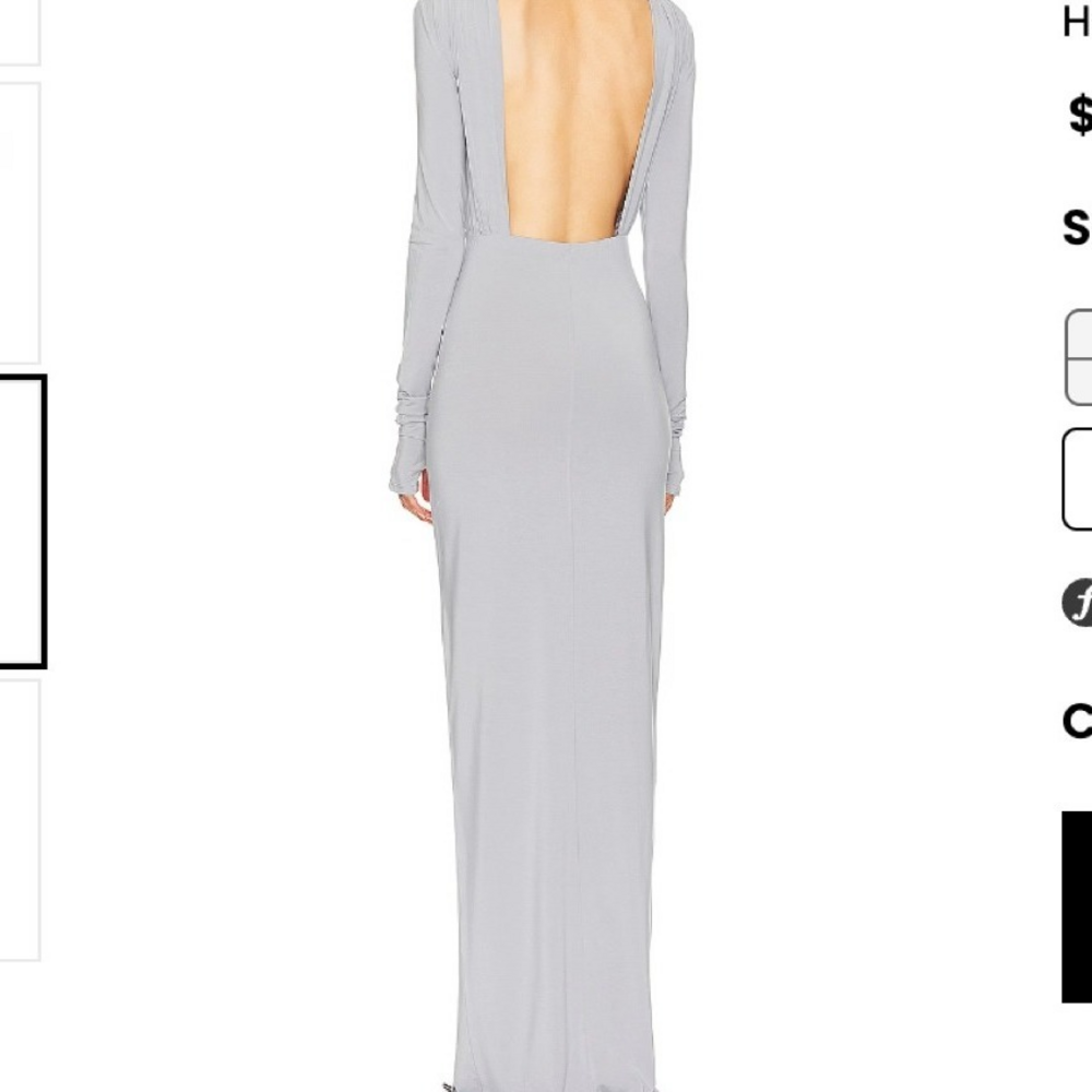 Jersey Backless Maxi Dress in Dove Grey